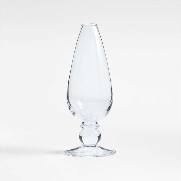 Ophelia Tall Clear Glass Bud Vase 8"