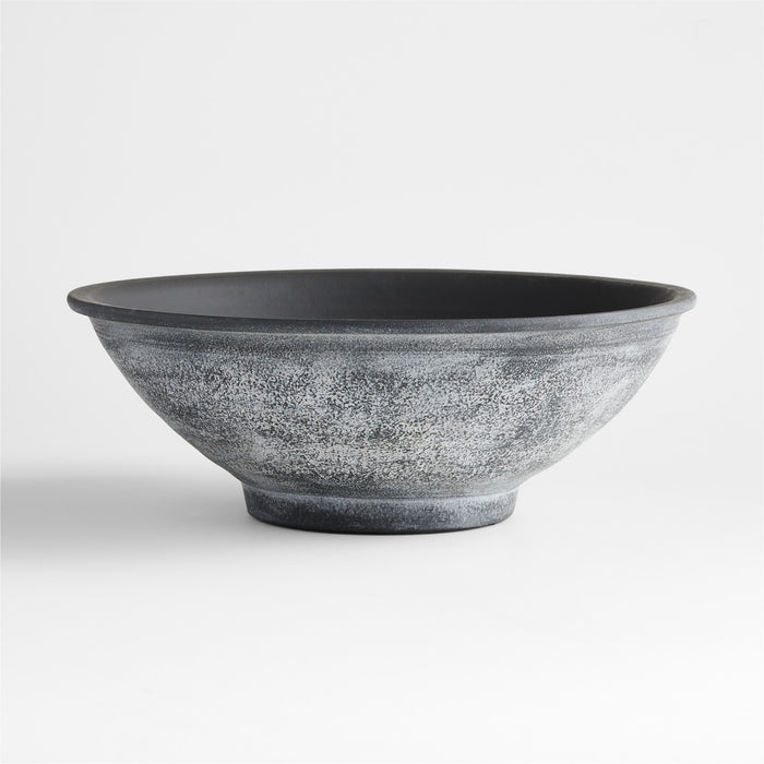 Ophelia Black Ceramic Centerpiece Bowl 14"