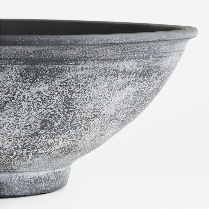 Ophelia Black Ceramic Centerpiece Bowl 14"
