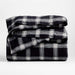 Organic Flannel Black and White Plaid Full/Queen Duvet Cover