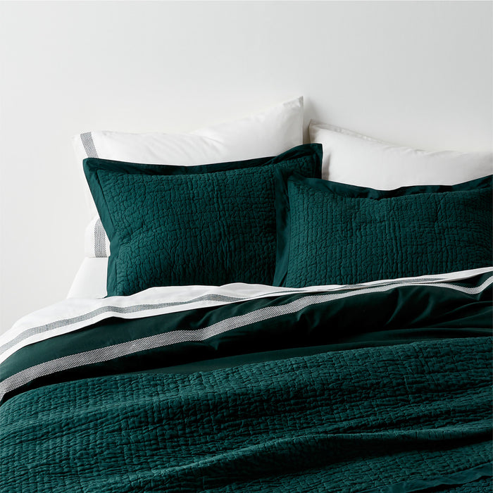 Celeste Organic Spruce Green Solid Standard Sham