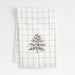 Organic Cotton Holiday Pine Green Tree Hand Towel