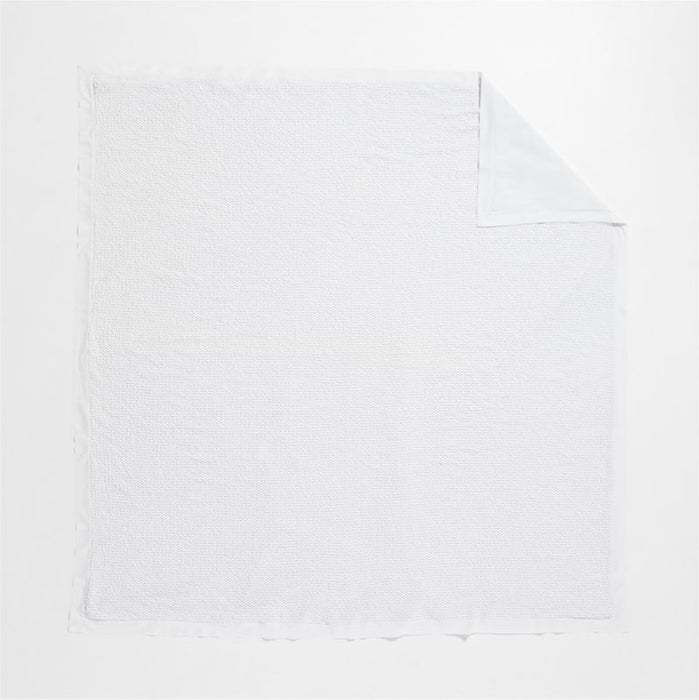 Organic Cotton Waffle Crisp White Full/Queen Duvet Cover