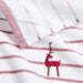 Organic Cotton Luminous Red Reindeer Embroidered Guest Towel