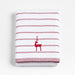 Organic Cotton Luminous Red Reindeer Embroidered Guest Towel