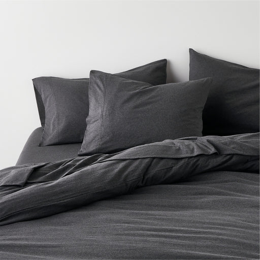Cozysoft Organic Jersey Charcoal Grey King Duvet Cover