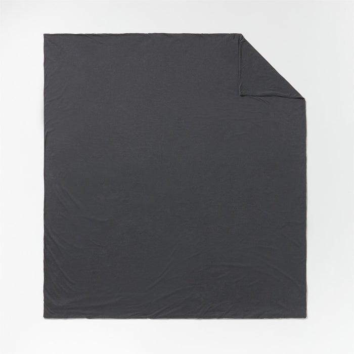 Cozysoft Organic Jersey Charcoal Grey King Duvet Cover
