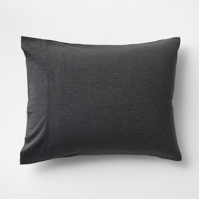 Cozysoft Organic Jersey Charcoal Grey Standard Pillow Sham Cover