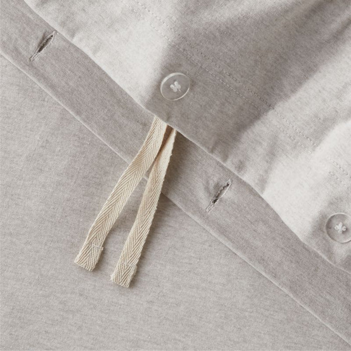 Cozysoft Organic Cotton Jersey Oatmeal Brown King Duvet Cover