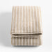 Organic Turkish Cotton Sand Beige and Crisp White Stripe Bath Towel