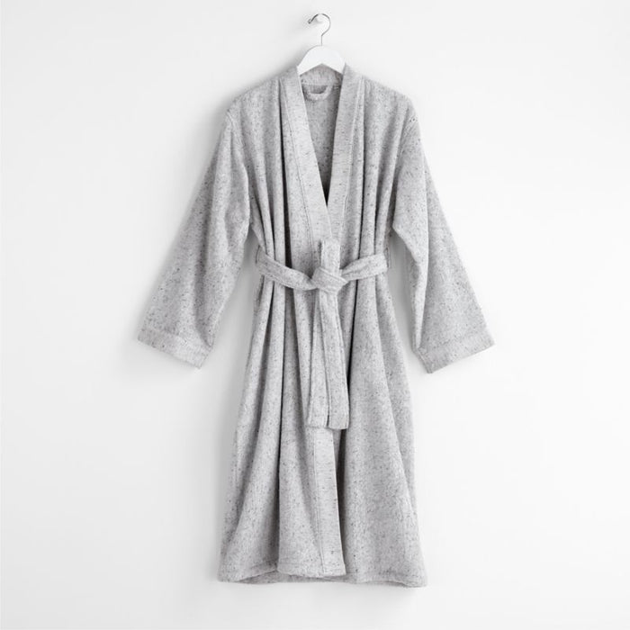 Organic Small/Medium Turkish Cotton Grey Fleck Bathrobe