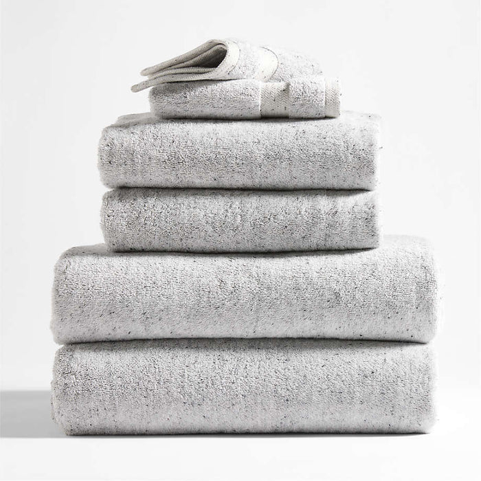 Organic Turkish Cotton Grey Fleck Hand Towel