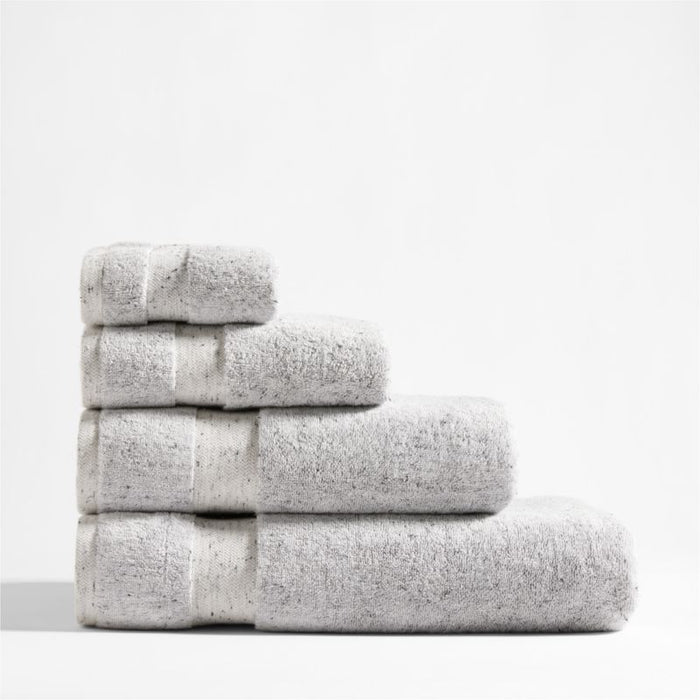 Organic Turkish Cotton Grey Fleck Bath Towel