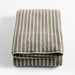 Organic Turkish Cotton Shadow Sage and Pampas Ivory Stripe Bath Sheet