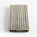 Organic Turkish Cotton Shadow Sage and Pampas Ivory Stripe Hand Towel