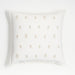 Organic Washed Cotton Velvet 20"x20" Embroidered Metallic Trees Holiday Throw Pillow Cover