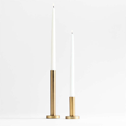 Orion Large Brass Finish Taper Candle Holder