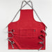 Oslo Red Organic Cotton Apron with Pockets