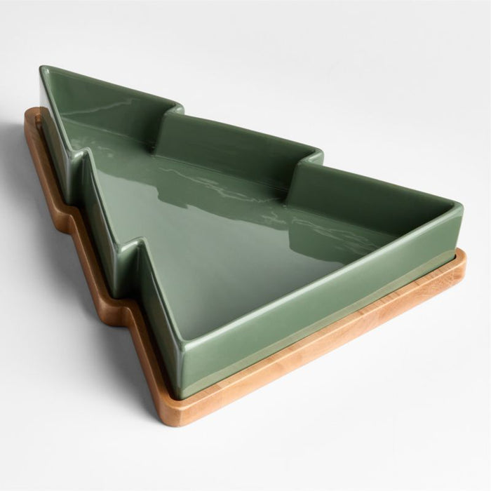 Oven-to-Table Holiday Tree with Wood Trivet