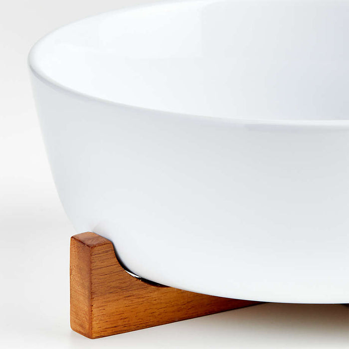 Oven-to-Table Small Serve Bowl with Acacia Wood Trivet