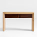 Pace Oak Wood Console Table with Drawers