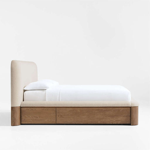 Palermo Wood & Upholstered 2-Drawer King Storage Bed