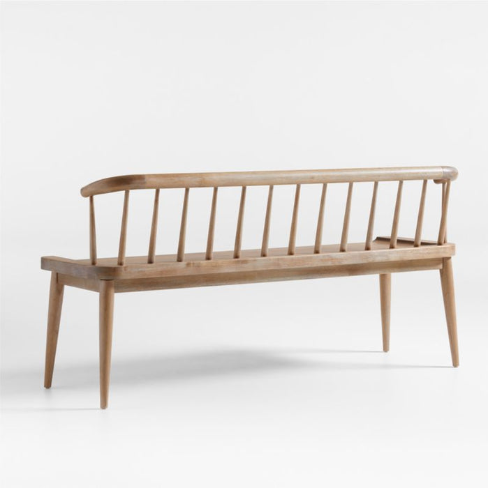 Pali Light Brown Wood Dining Bench