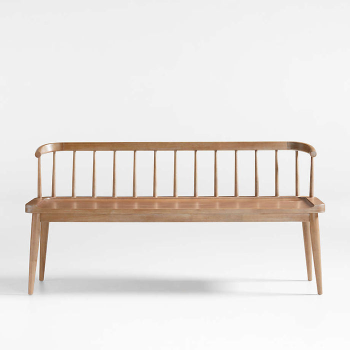 Pali Light Brown Wood Dining Bench