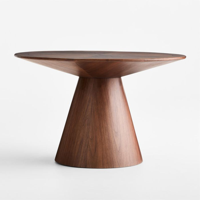 Palisades 48" Round Walnut Wood Dining Table