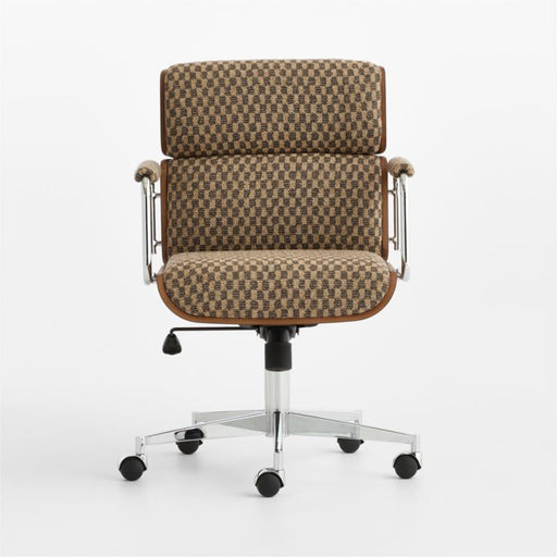 Palmer Upholstered and Wood Paneled Office Chair