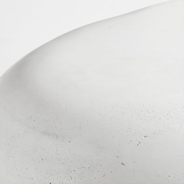 Pebble White Concrete 59" Oval Indoor/Outdoor Coffee Table by Leanne Ford