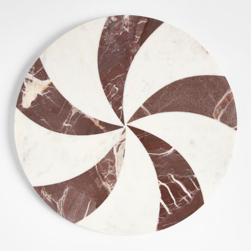 Peppermint Red and White Marble Serveboard