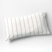 Organic Percale Cotton Striped Pewter Grey King Pillow Sham