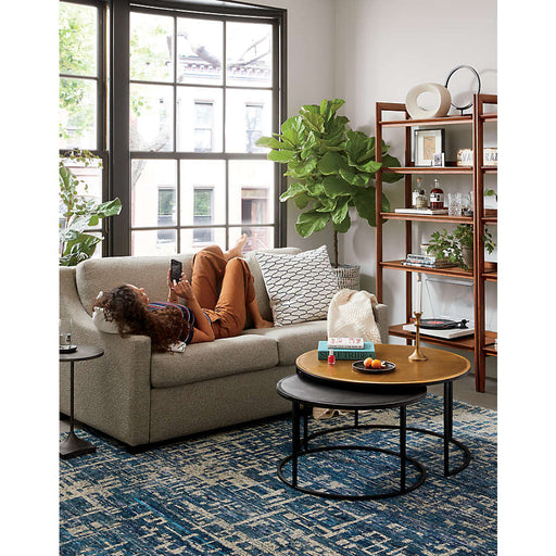 Tate 36" Walnut Wide Storage Bookshelf