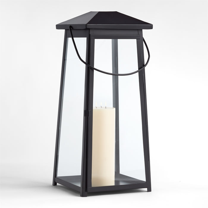 Petaluma Black Metal Outdoor Lantern 28"