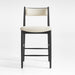 Petrie Charcoal Ebonized Ash Upholstered Counter Stool