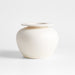 Plateia Small White Earthenware Vase 7.5"