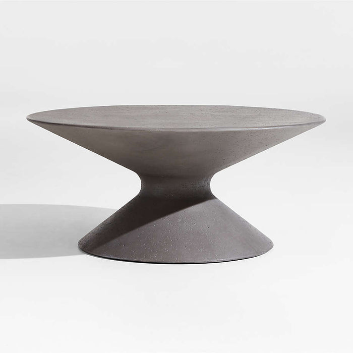 Posada Grey Concrete 36" Round Indoor/Outdoor Coffee Table