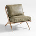 Pose Grey Wash Wood and Leather Accent Chair