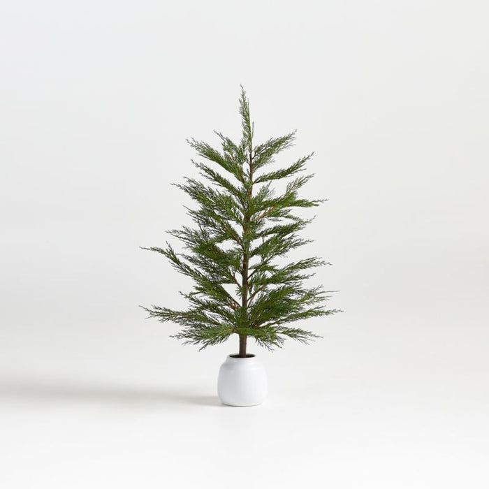 Potted Faux Cypress Tree 33"