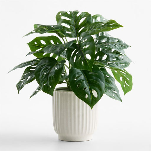 Potted Faux Monstera Plant 12"