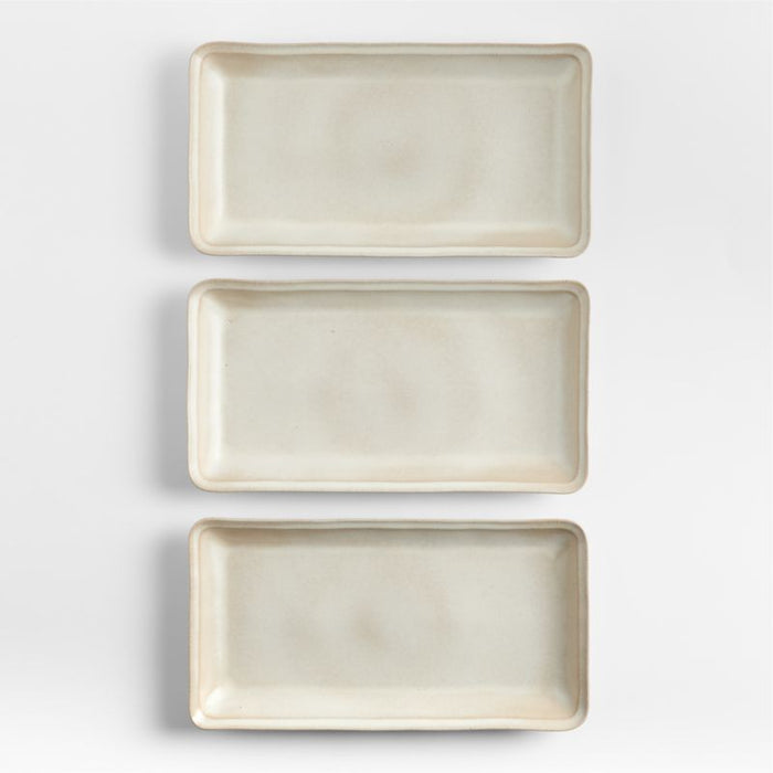Prairie Natural Recycled Stoneware Rectangular Platter