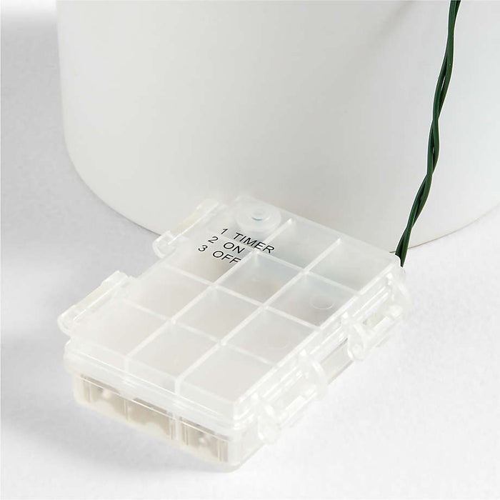 Faux Potted Pine Pre-Lit LED Christmas Tree with White Lights 3'