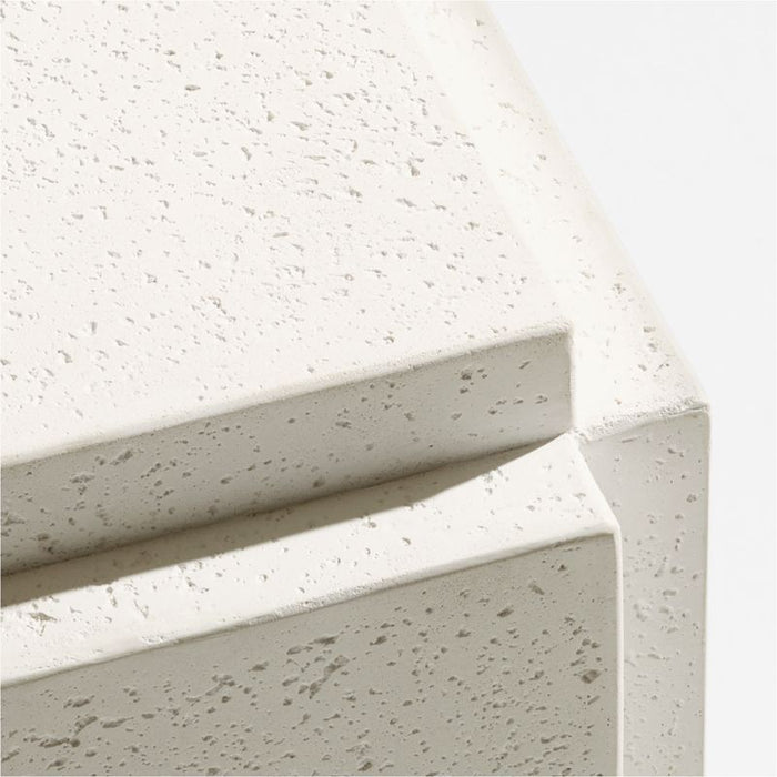 Puebla 16" Off-White Square Concrete Indoor/Outdoor Side Table