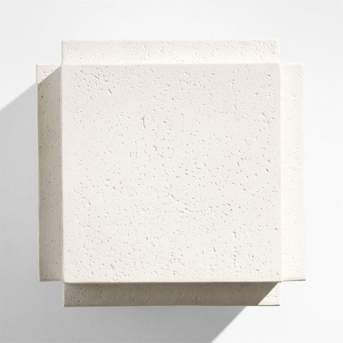 Puebla 16" Off-White Square Concrete Indoor/Outdoor Side Table