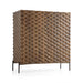 Raffael 39" Brown Carved Wood Bar Cabinet with Storage