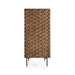 Raffael 39" Brown Carved Wood Bar Cabinet with Storage