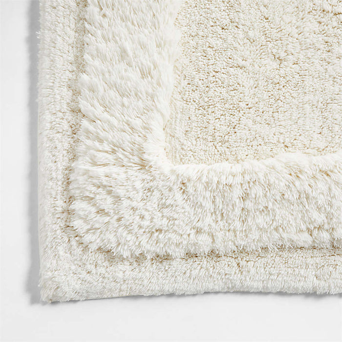Raffee Stone Taupe Fluffy Cotton Bath Mat