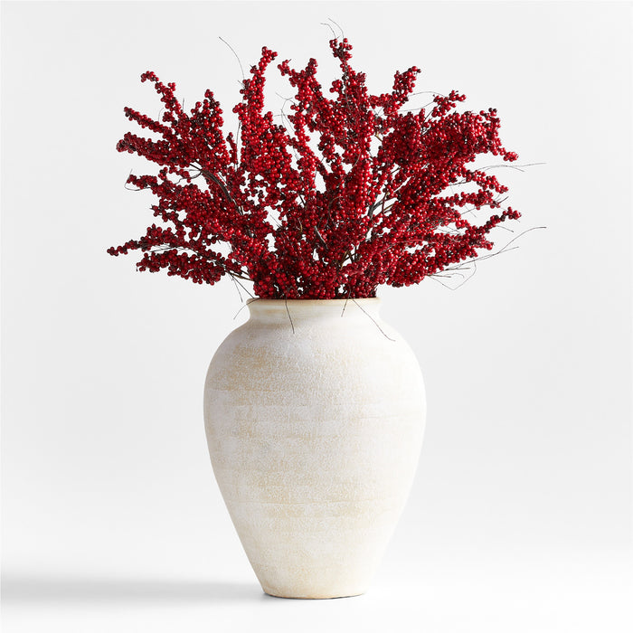 Faux Red Mini Berry Stem 48"