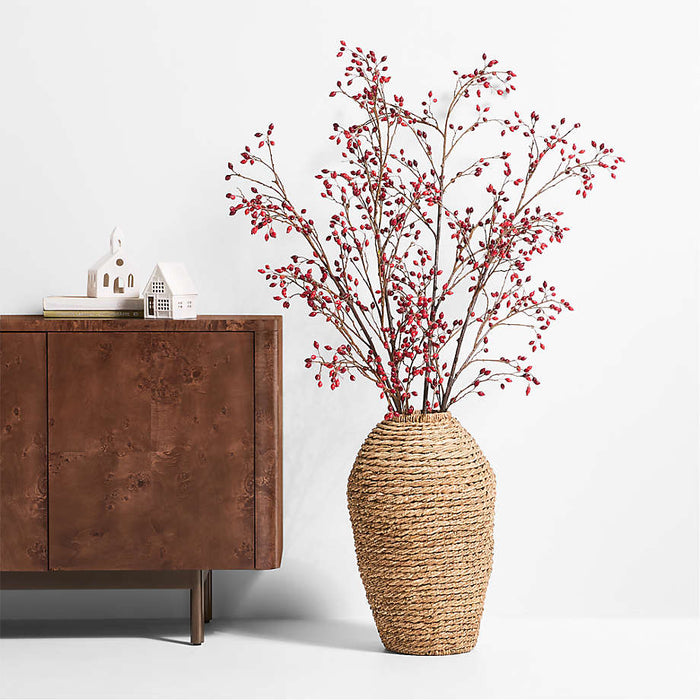 Red Rose Hip Holiday Stem 60"